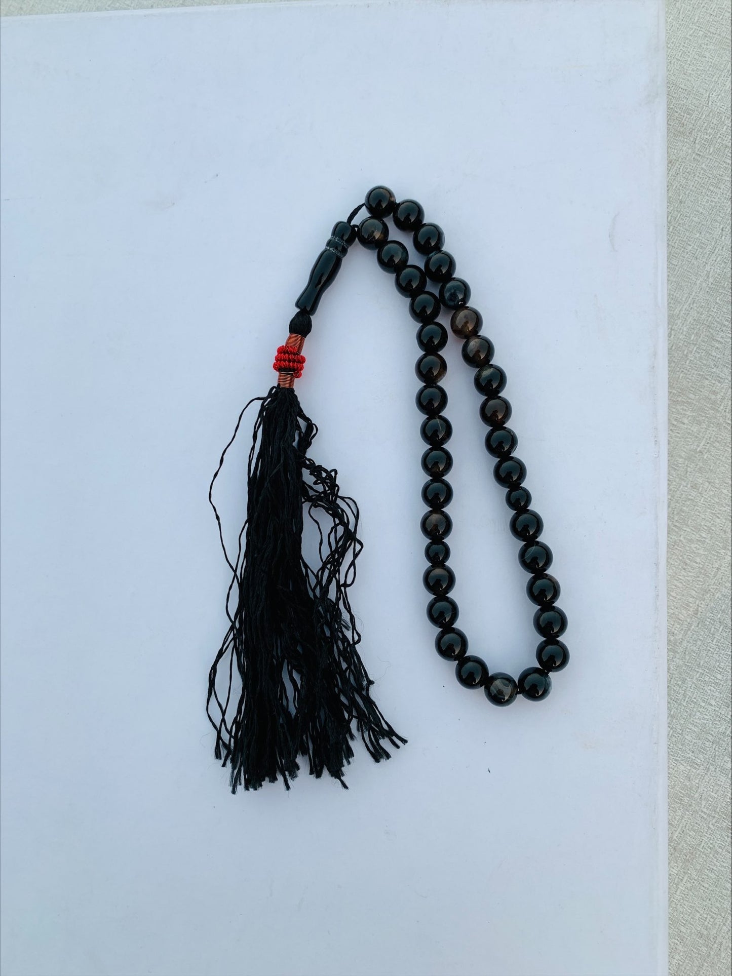 Black Aqeeq Stone Tasbih