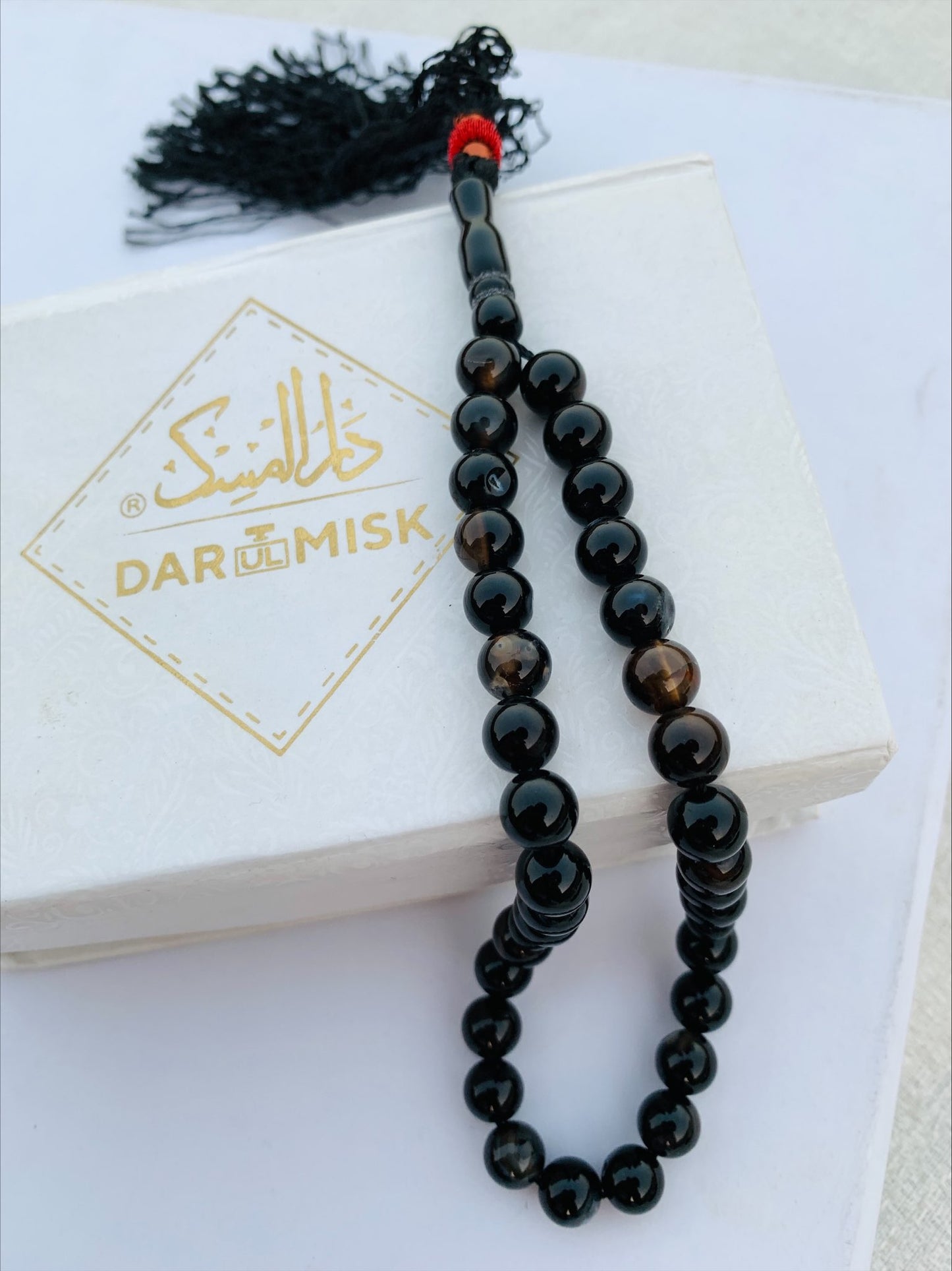 Black Aqeeq Stone Tasbih