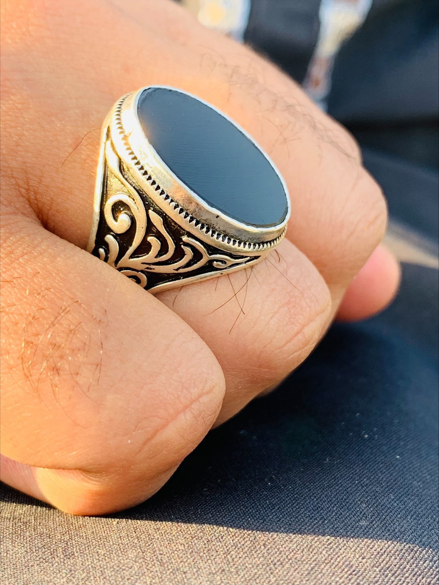 Aqeeq Turkish 925 Silver Ring