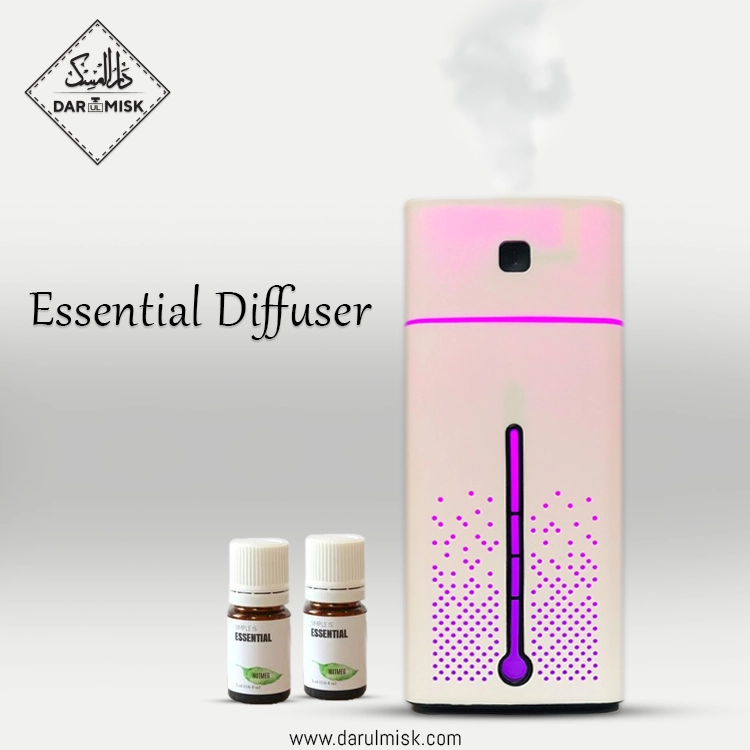 Square Shape Essential Diffuser + FREE Essential Oils