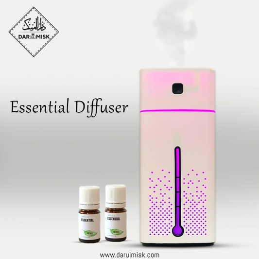 Square Shape Essential Diffuser + FREE Essential Oils