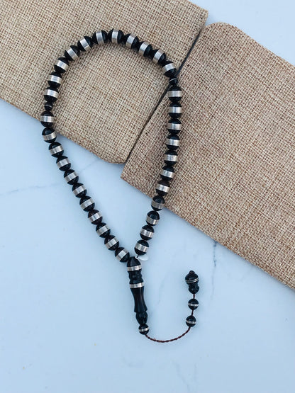 Silver Engraved Natural Yemeni Kokka Tasbih