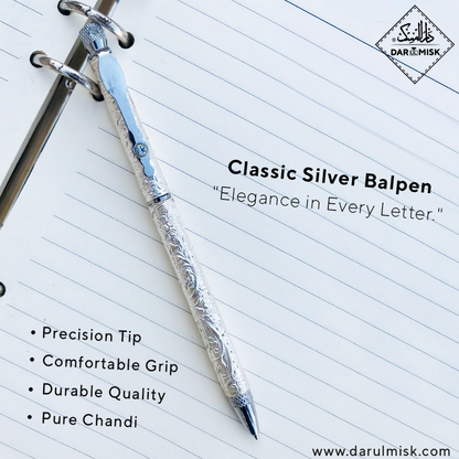 Classic Silver Luxury Pen | Balpoint | Handmade