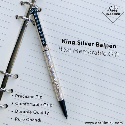 King Silver Luxury Pen | Balpoint | Handmade