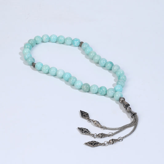 Natural Amazonite Stone Tasbih | Islamic Misbah