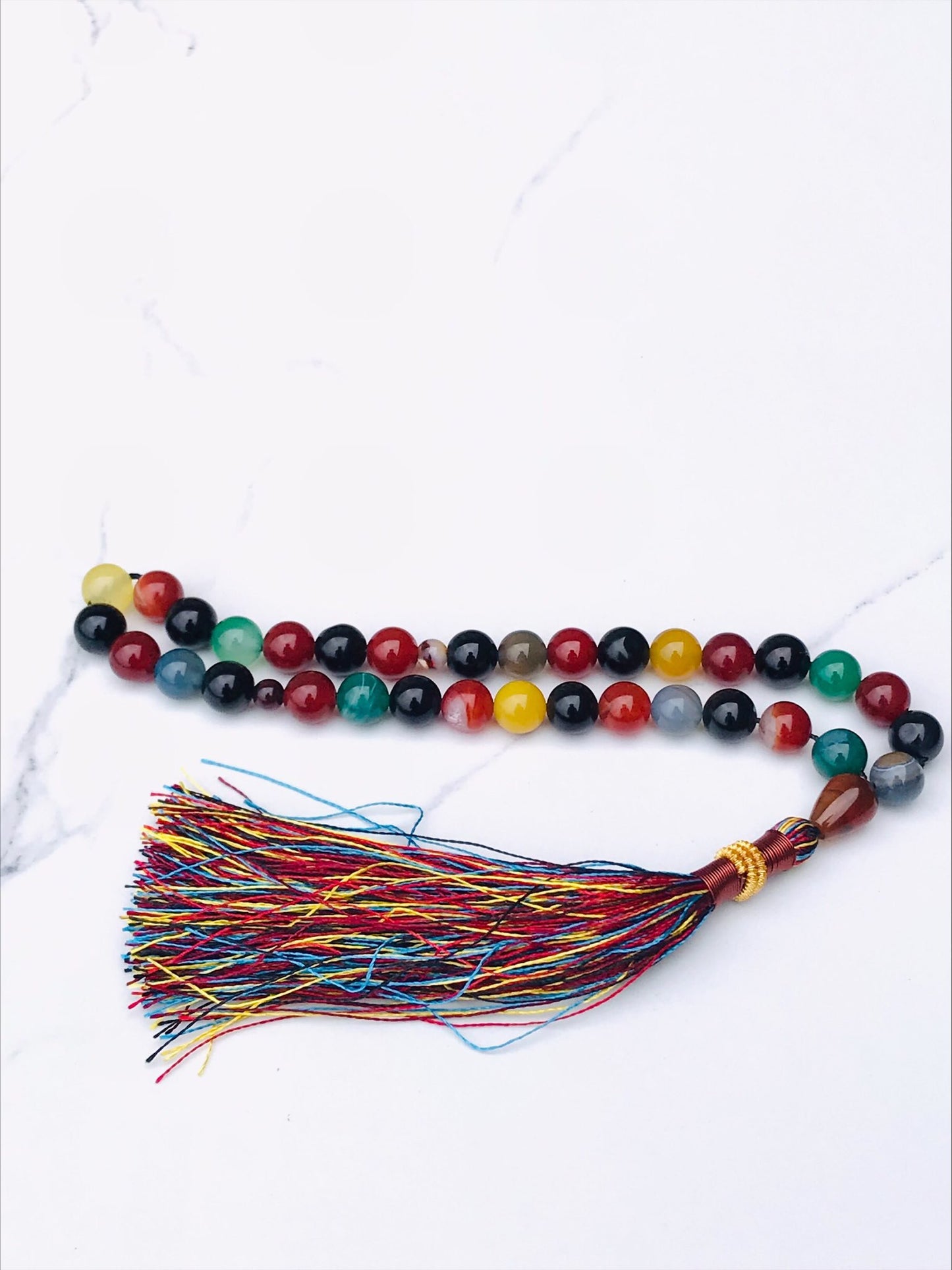 Multi Aqeeq Stones Tasbih