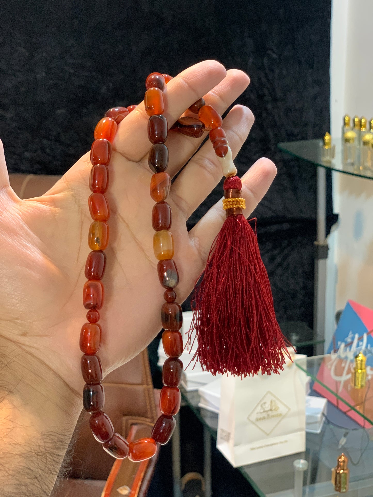 Oval Sulemani Aqeeq Tasbih