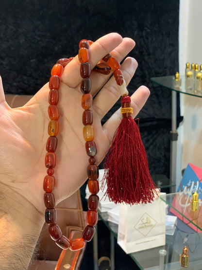 Oval Sulemani Aqeeq Tasbih