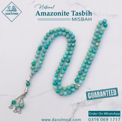 Natural Amazonite Tasbih 99 Beads