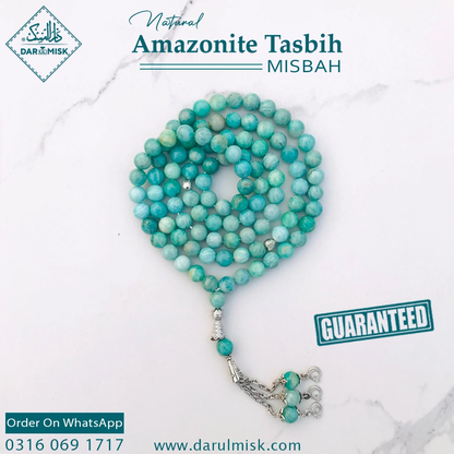 Natural Amazonite Tasbih 99 Beads