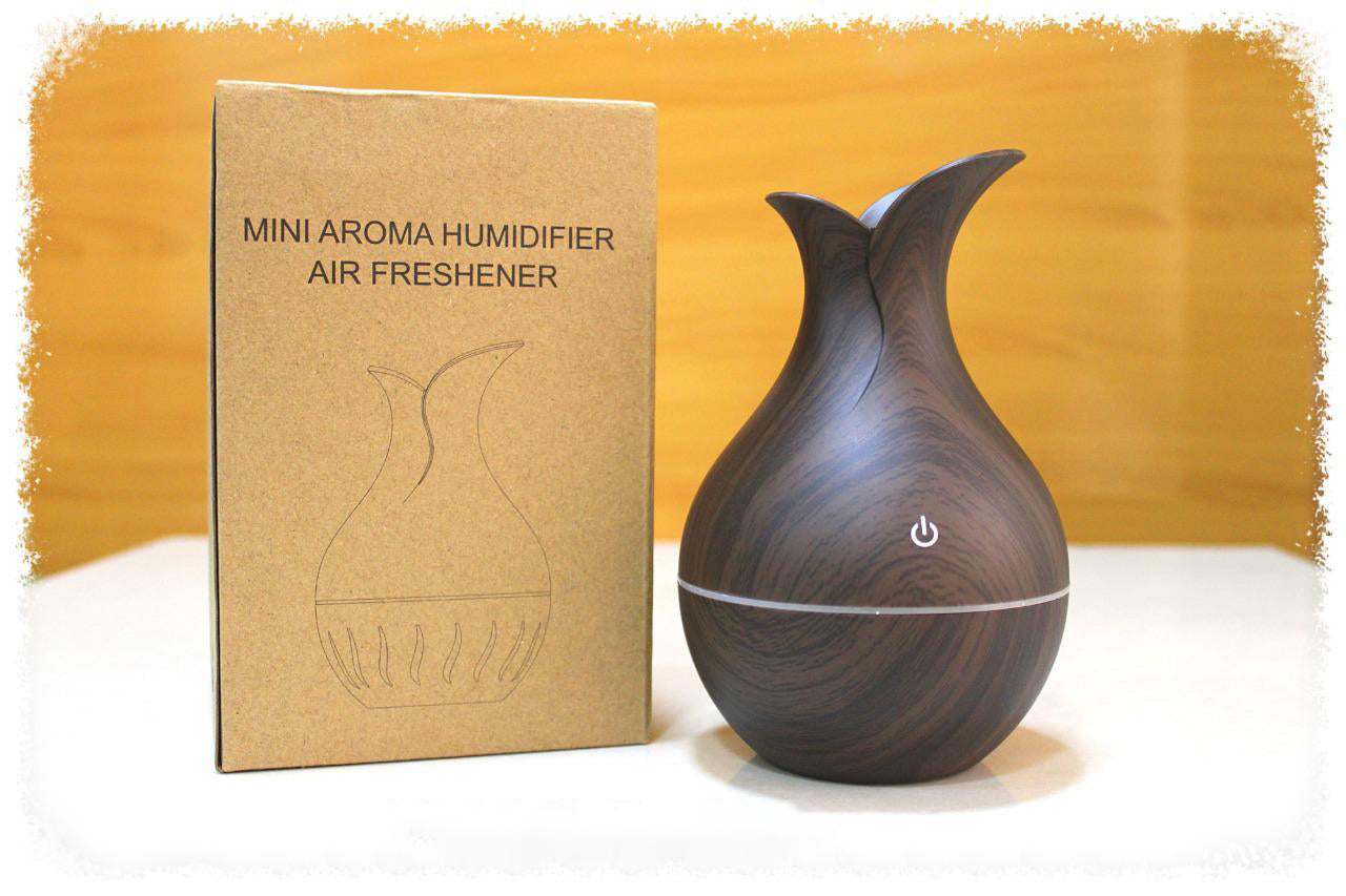 Vase Humidifier Aroma Diffuser (Dark Brown)