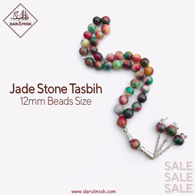 Colorful Jade Stone Tasbih 12mm
