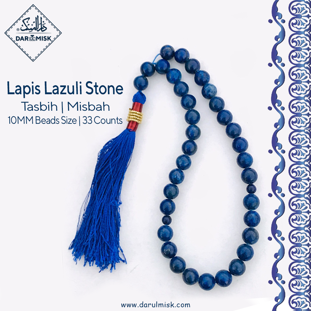 Natural All Blue Lapis Stone Tasbeeh