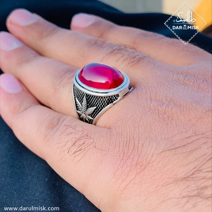 Classic Red Onyx 925 Silver Ring