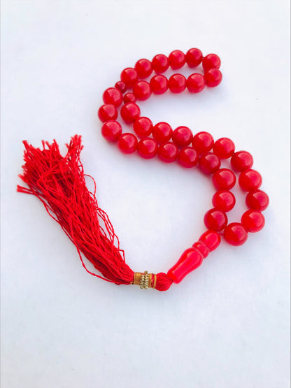 Red Yaqoot Stone Tasbih