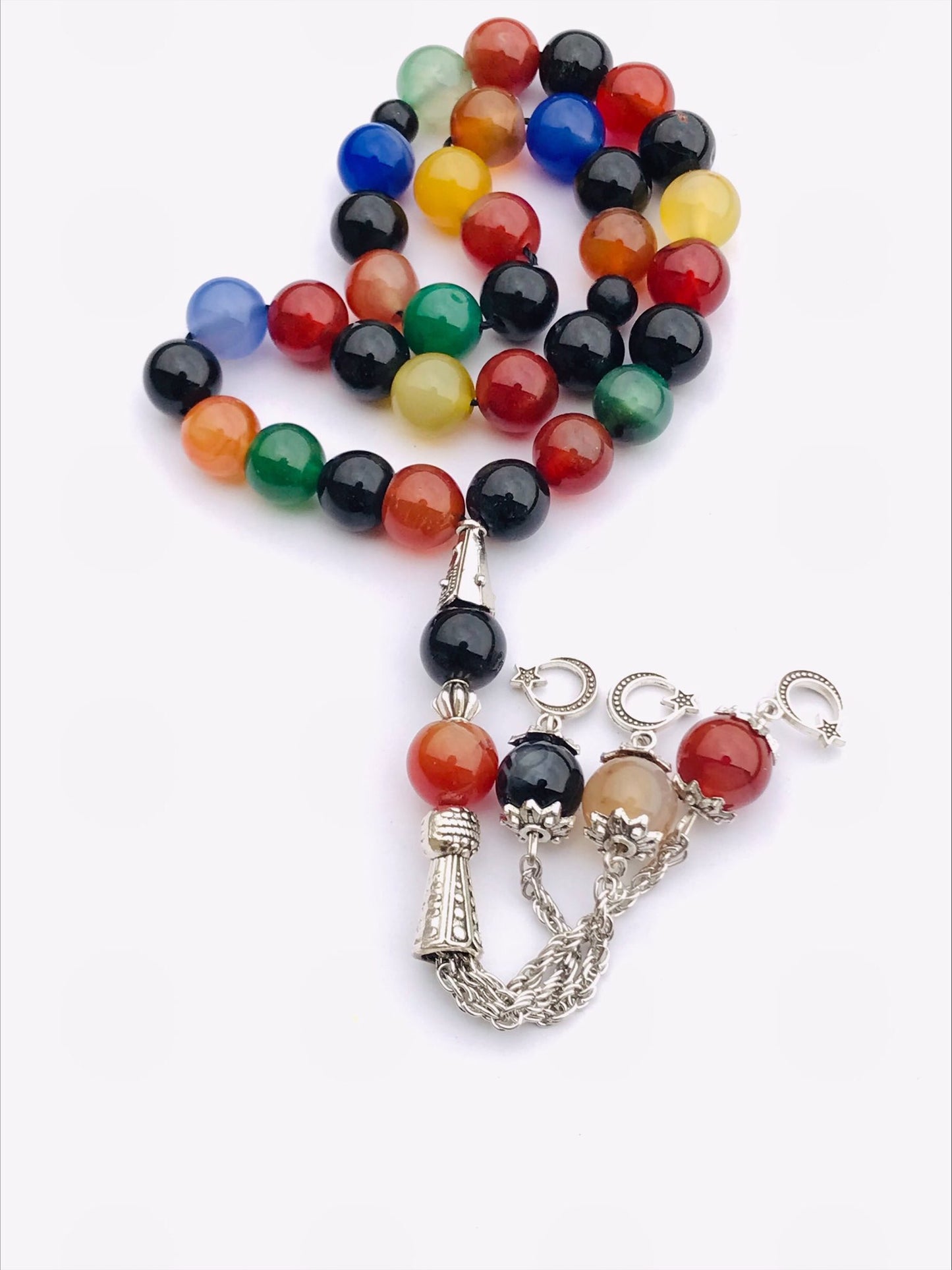 Multi Aqeeq Stones Tasbih