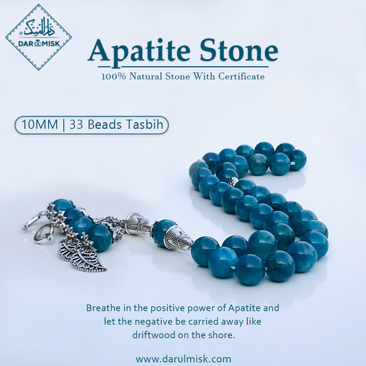 Natural Apatite Stone Tasbih | Islamic Misbah