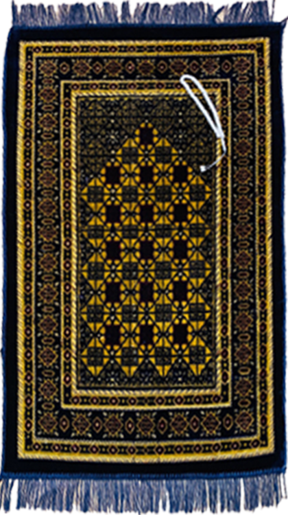 Black Sulemani Tasbih With Carpet Prayer Mat