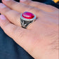 Classic Red Onyx 925 Silver Ring