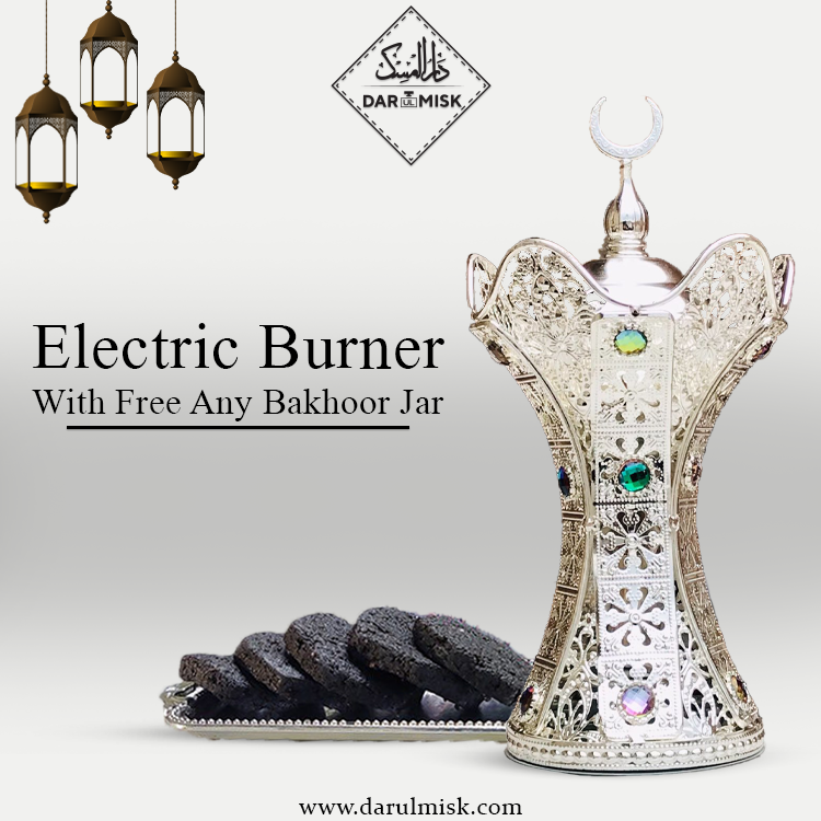 Silver Tower Jewels Burner With Any Bakhoor Jar